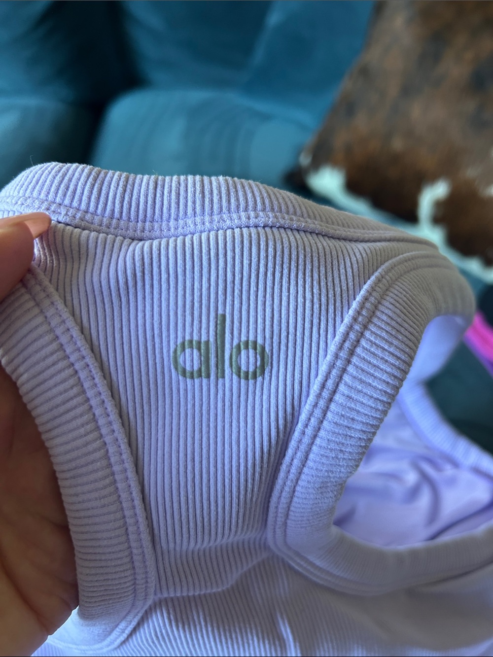 ALO Yoga Black Ribbed Racerback Tank - Picture 9 of 9